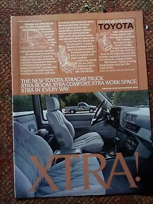 1984 Toyota Xtracab Truck Xtra Room Xtra Comfort Xtra WorkSpace Print Ad • $8