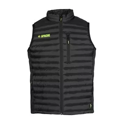 Apache Picton Black Nylon Ripstop Zip Pocket Work Gilet Bodywarmer • £34.99