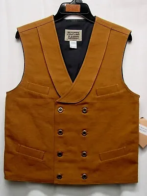 BROWN Frontier Classics Old West Victorian 1883 Style Mens Double Breasted Vest • $54