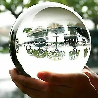 100MM+stand Natural Clear Sphere Large Crystal Ball Healing Stone AAA1 • $28.82