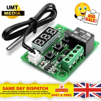 £4 • Buy -50-110°C W1209 12V Digital Thermostat Sensor Temperature Control Switch Module