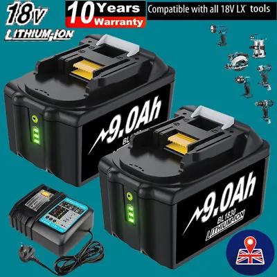 9A For Makita 18V Battery 6.0Ah BL1830 BL1850 BL1860 LXT LED Indicator Cordless • £29.89