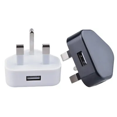 5V 1A 3 Pin USB Charger UK Plug Wall Socket Power Adapter Home Travel • £1.19