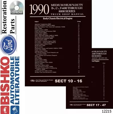 1990 Ford Medium Heavy Duty Shop Service Repair Manual CD • $37.41