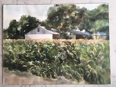 Original Michael Hurd Signed Watercolor Paintings Landscape Nature White Barn • $1274.96