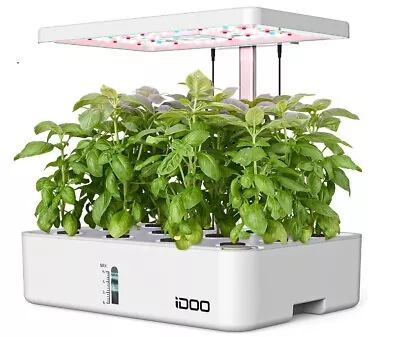 IDOO 12Pods Indoor Herb Garden Kit Hydroponics Growing System Germination -CP • £39