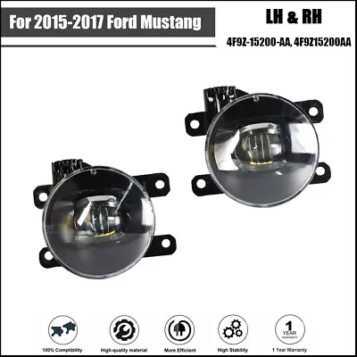 LED Fog Light Bumper Lamp Clear Left+Right Fit For 2015-2017 Ford Mustang LF10-S • $32.55