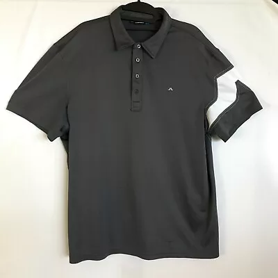 J Lindeberg Polo Shirt Men XXL Gray Collared Short Sleeve Athleisure Golf • $15.95