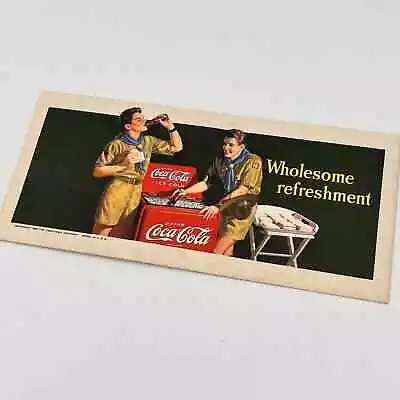 Vintage Coca Cola Boy Scouts Ink Blotter 1942 Coaster Advertising Coke • $15.99