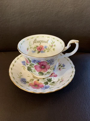 $22.99 • Buy Vintage 1970 Royal Albert Flower Of The Month AUGUST Poppy Tea Cup & Saucer Set