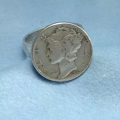 $19.99 • Buy  COIN JEWELRY~US Liberty Mercury Dime Silver ADJUSTABLE RING NEW Made In The USA