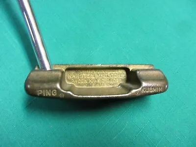 Vintage Ping Kushin 35  Bronze Putter- Headcover Included - Excellent Condition! • $58