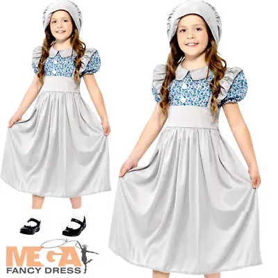 £14.99 • Buy Victorian School Girl Fancy Dress Dickens Book Day Kids Childrens Girls Costume