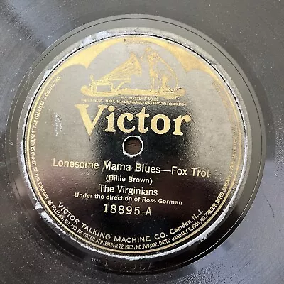 Lonesome Mama Blues/Memphis Blues -  The Virginians 1922 Victor 78rpm • $4.04