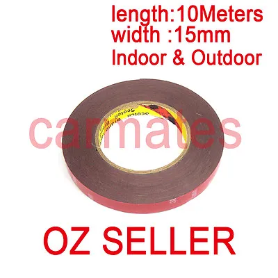 For 3M Automotive Acrylic Plus Double Face Sided Tape 15mm 10 Meters AU • $13.97