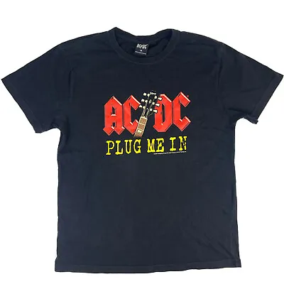 AC/DC ‘Plug Me In’ Guitar Mens Tshirt - Size Medium - Black Red Yellow (2009) • $40