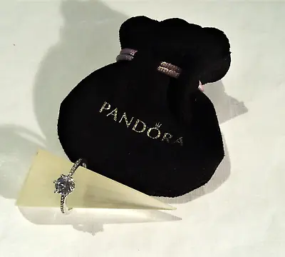 $44.50 • Buy 50% OFF SALE! Brand New Pandora Sparkling Crown Solitaire Ring (Sz 56) 198289CZ