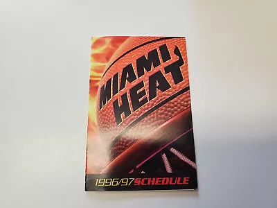 RS20 Miami Heat 1996/97 NBA Basketball Pocket Schedule - Budweiser • $2.39