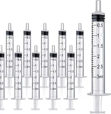 10 PACK 3cc Syringes 3ml Plastic Syringe Individually Sealed Without Needle NEW • $10.18