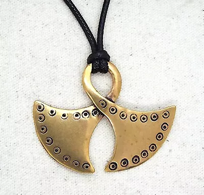 £8.95 • Buy Bronze Viking Celtic Double Axe Head Pendant 