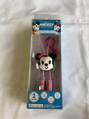 Disney Minnie Mouse 3D Foam USB Cable Bag Clip • $10.99