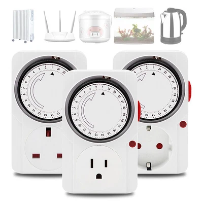 £7.69 • Buy UK EU US Plug Electric Outlet Smart Socket Timer Switch Socket Timing Socket