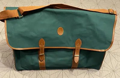 Vintage Ralph Lauren Green Weekender Travel Tote Bag Duffle Buckles Strap Large • $136.26