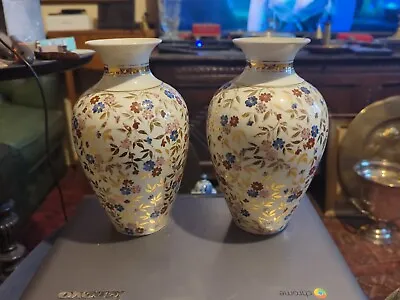 Pair Of Antique English Vases Maybe Derby?  UK DELIVERY ONLY • £9.99
