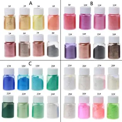 £6.77 • Buy 8 Color Shift Mica Powder For Epoxy Resin Fine Glitter Powder For Paint Making