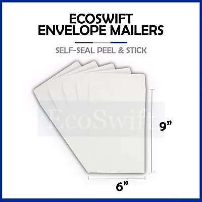 1 EcoSwift White Self-Seal Mailing Shipping Kraft Paper Envelope 28 Lb. 6  X 9  • $2.89