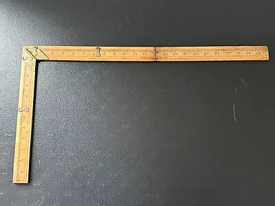 Antique - S.T. TAYLOR 816 BWAY NEW YORK - Wooden Dressmakers Square Rule Ruler • $9.99