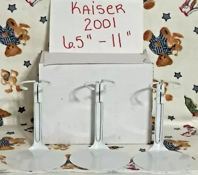 LOT Of 3 KAISER DOLL STANDS # 2001 White For 6.5-11 Inch Dolls   (U56) • $14.95