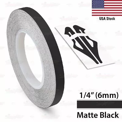 MATTE BLACK Roll Vinyl Pinstriping Pin Stripe Car Motorcycle Tape Decal Stickers • $8.95