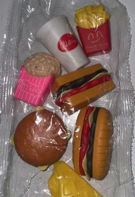 New Plastic Play Food For McDonald’s Fakie Play Set Burger Fries Shake Minis • £4
