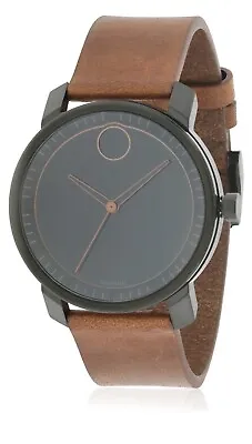 Brand New Movado Bold Men’s Black Dial Brown Leather Strap Watch 3600489 • $229