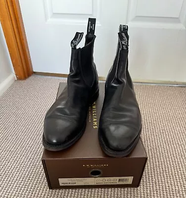 RM Williams Macquarie Boot - Size US10 - Black Yearling - Rubber Sole • $100