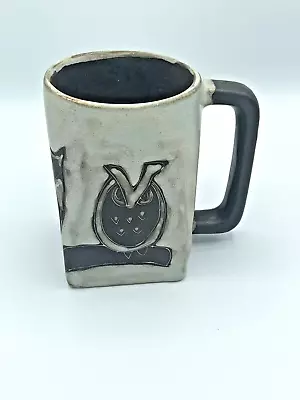 Vintage Mara Stoneware Mug 12oz Owls Handmade Mexican Pottery • $23.99