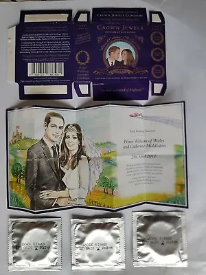 Prince William & Kate Middleton 2011 Wedding Souvenir Condoms  • £25