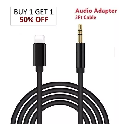 For IPhone 7 8 X XR 11 12 13 Pro Max 8 Pin To 3.5mm AUX Audio Car Adapter Cord • $3.75