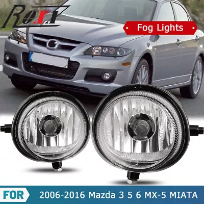 Fog Lightfor 2006-2016 Mazda 3 5 6 MX-5 MIATA S Driving Bumper Lamps Clear Lens • $39.99