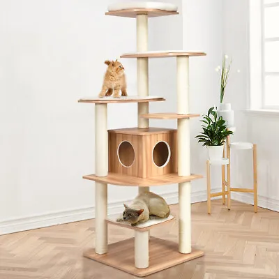 $174.99 • Buy Cat Tree Scratcher Tower Kitten Condo House Activity Center Scratching Posts