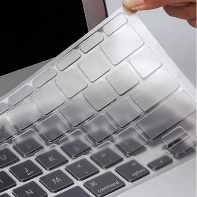 Silicone Thin Clear Keyboard Cover Skin For Macbook & Macbook Pro 13 15 17  Uk • £2.98