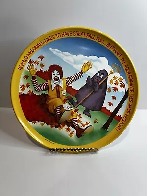 Ronald McDonald Vtg 1977 Fall Melamine 10” Dinner Plates By Lexington USA. • $10