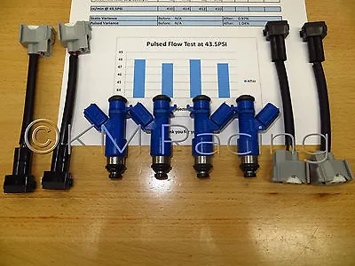 4x New Acura RDX 410cc Denso Fuel Injectors W/Adapters: Flow Sheet Included • $135