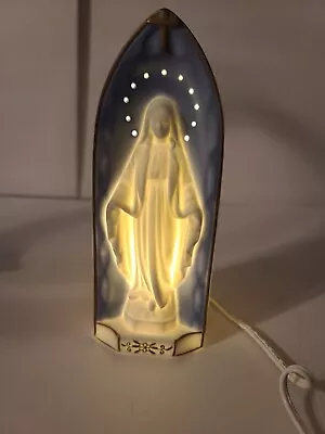Vintage Mother Mary Madonna Light Grotto Shrine Lamp Sanmyro Japan 8  Tall • $41.99
