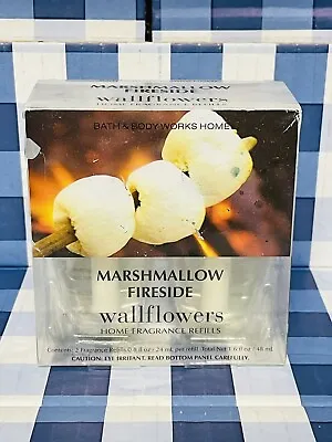 New Bath Body Works Box Of 2 Refills Marshmallow Fireside Wallflower Refills • $12.99