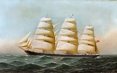 ANTONIO JACOBSEN LAOMENE Clipper Ship Painting NEW Fine Art Giclee Print  • $5.99