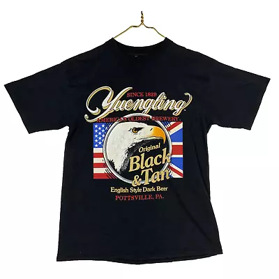 Vintage Yuengling America’s Beer T-Shirt Large Black Made In Usa Single Stitch • $33.99