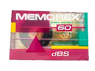 Memorex DBS 60 Normal Bias (Type I) Audio Cassette Tapes Korea 1-pack Sealed NIP • $4.99
