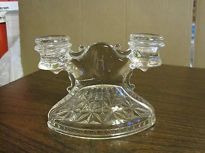 Vintage Glass Double Candle Stick Holder • $14